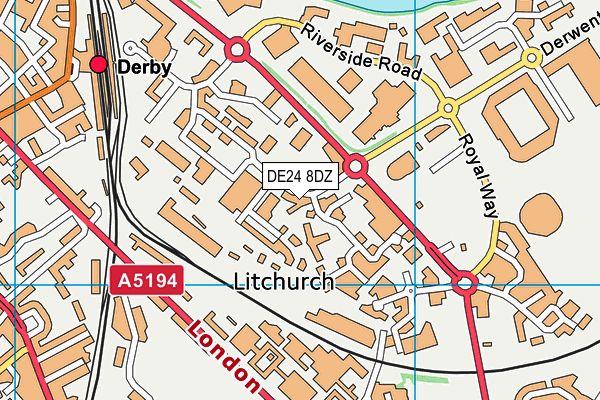 DE24 8DZ map - OS VectorMap District (Ordnance Survey) DE24 8DZ map - OS VectorMap District (Ordnance Survey)