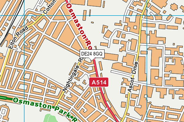 DE24 8GQ map - OS VectorMap District (Ordnance Survey) DE24 8GQ map - OS VectorMap District (Ordnance Survey)
