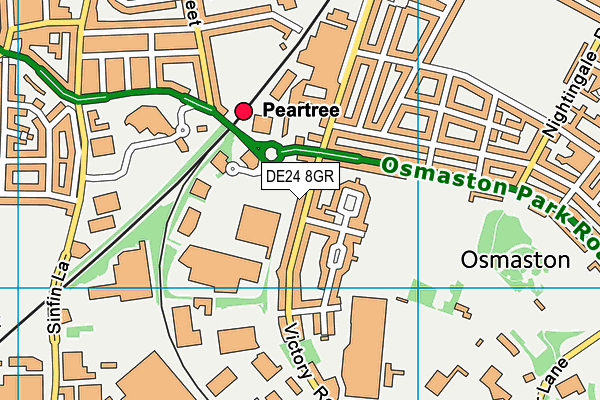 DE24 8GR map - OS VectorMap District (Ordnance Survey)
