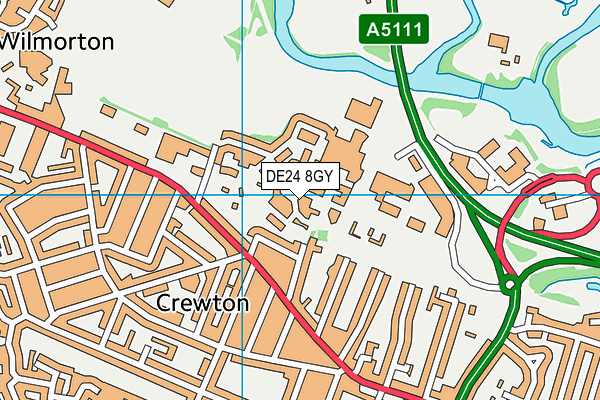 DE24 8GY map - OS VectorMap District (Ordnance Survey)