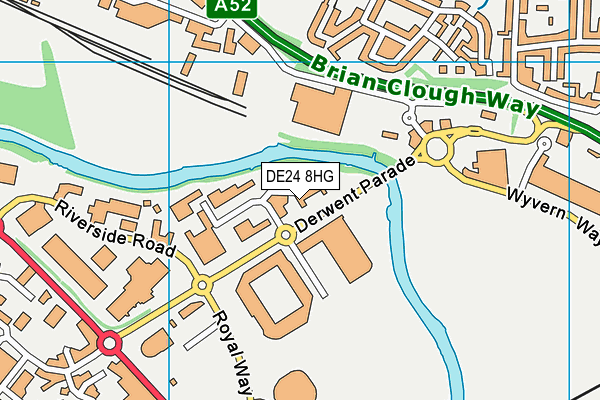 DE24 8HG map - OS VectorMap District (Ordnance Survey)