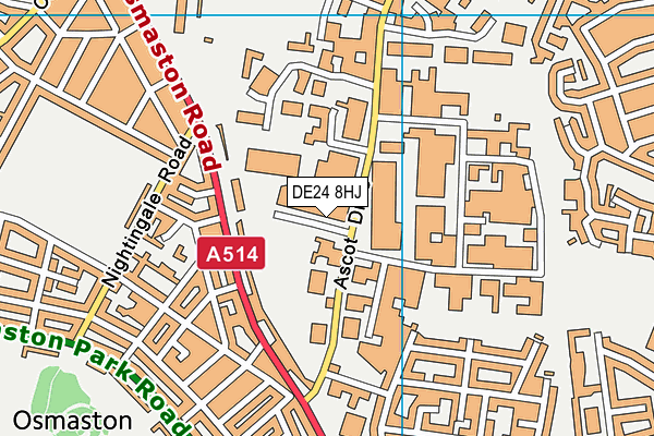 DE24 8HJ map - OS VectorMap District (Ordnance Survey) DE24 8HJ map - OS VectorMap District (Ordnance Survey)