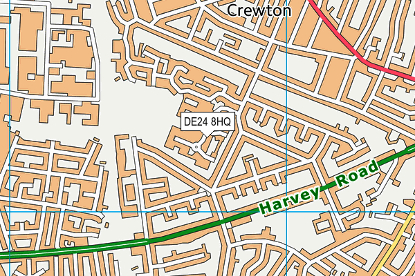 DE24 8HQ map - OS VectorMap District (Ordnance Survey)