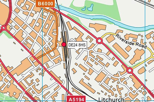 DE24 8HS map - OS VectorMap District (Ordnance Survey) DE24 8HS map - OS VectorMap District (Ordnance Survey)