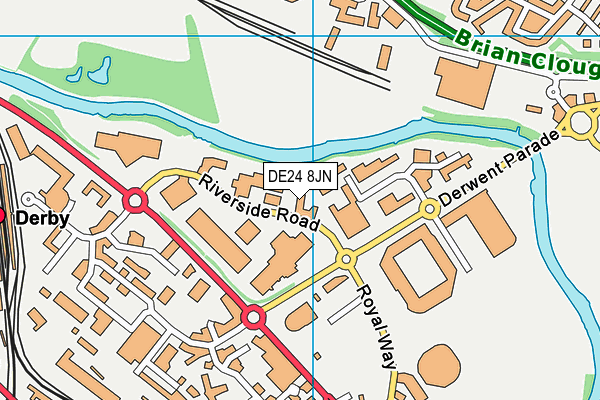 DE24 8JN map - OS VectorMap District (Ordnance Survey) DE24 8JN map - OS VectorMap District (Ordnance Survey)