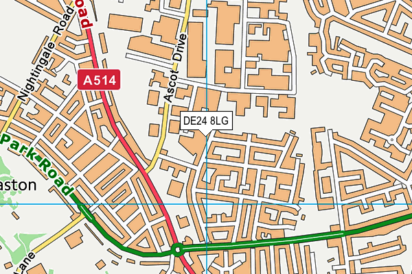 DE24 8LG map - OS VectorMap District (Ordnance Survey) DE24 8LG map - OS VectorMap District (Ordnance Survey)