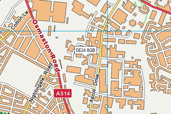 DE24 8QB map - OS VectorMap District (Ordnance Survey) DE24 8QB map - OS VectorMap District (Ordnance Survey)