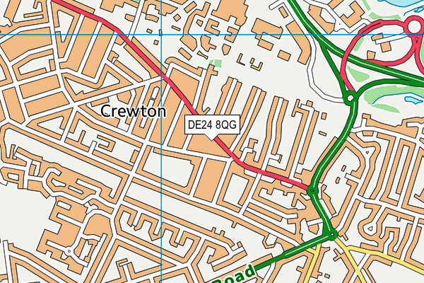 DE24 8QG map - OS VectorMap District (Ordnance Survey) DE24 8QG map - OS VectorMap District (Ordnance Survey)