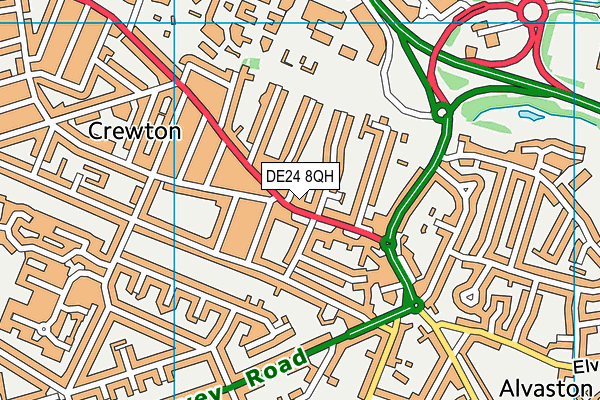DE24 8QH map - OS VectorMap District (Ordnance Survey) DE24 8QH map - OS VectorMap District (Ordnance Survey)