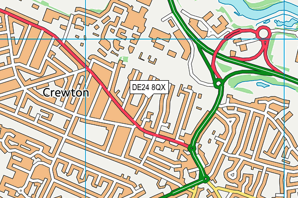 DE24 8QX map - OS VectorMap District (Ordnance Survey) DE24 8QX map - OS VectorMap District (Ordnance Survey)