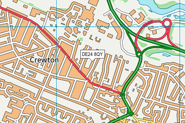 DE24 8QY map - OS VectorMap District (Ordnance Survey)
