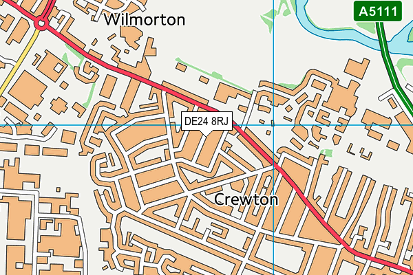DE24 8RJ map - OS VectorMap District (Ordnance Survey)