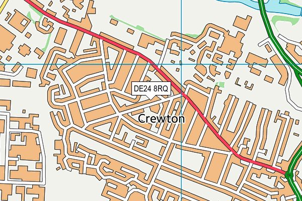 DE24 8RQ map - OS VectorMap District (Ordnance Survey)