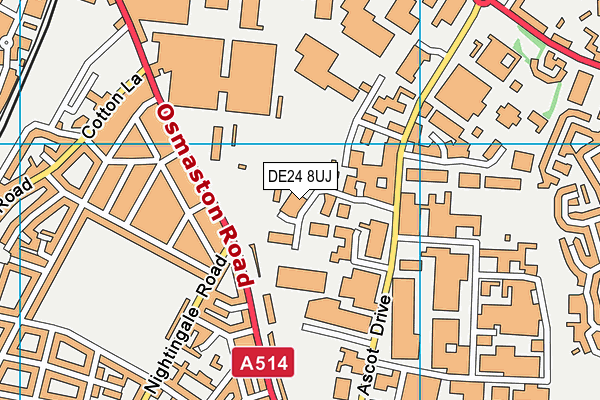 DE24 8UJ map - OS VectorMap District (Ordnance Survey) DE24 8UJ map - OS VectorMap District (Ordnance Survey)
