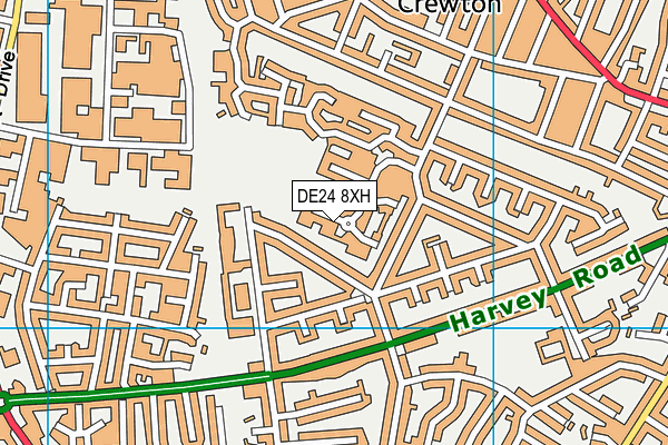 DE24 8XH map - OS VectorMap District (Ordnance Survey) DE24 8XH map - OS VectorMap District (Ordnance Survey)