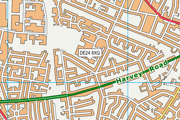 DE24 8XQ map - OS VectorMap District (Ordnance Survey)
