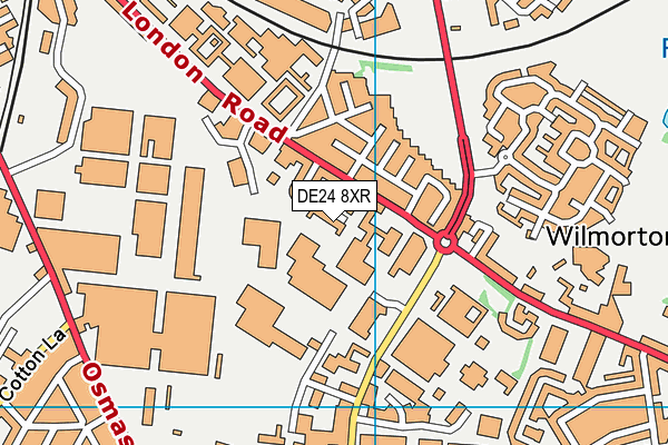 DE24 8XR map - OS VectorMap District (Ordnance Survey) DE24 8XR map - OS VectorMap District (Ordnance Survey)