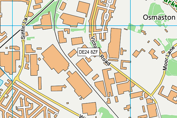DE24 8ZF map - OS VectorMap District (Ordnance Survey) DE24 8ZF map - OS VectorMap District (Ordnance Survey)