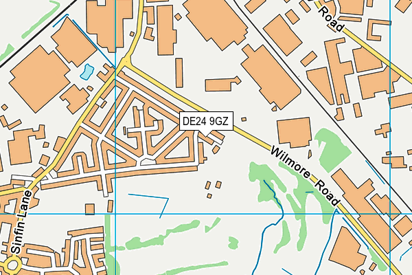 DE24 9GZ map - OS VectorMap District (Ordnance Survey) DE24 9GZ map - OS VectorMap District (Ordnance Survey)