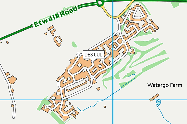 DE3 0UL map - OS VectorMap District (Ordnance Survey) DE3 0UL map - OS VectorMap District (Ordnance Survey)