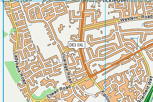 DE3 0XL map - OS VectorMap District (Ordnance Survey) DE3 0XL map - OS VectorMap District (Ordnance Survey)