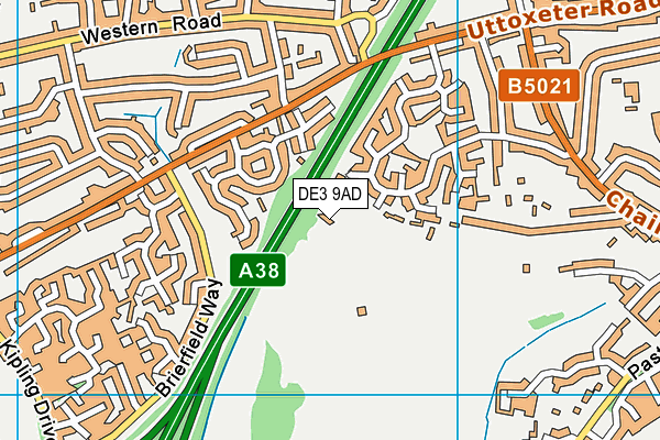 DE3 9AD map - OS VectorMap District (Ordnance Survey) DE3 9AD map - OS VectorMap District (Ordnance Survey)