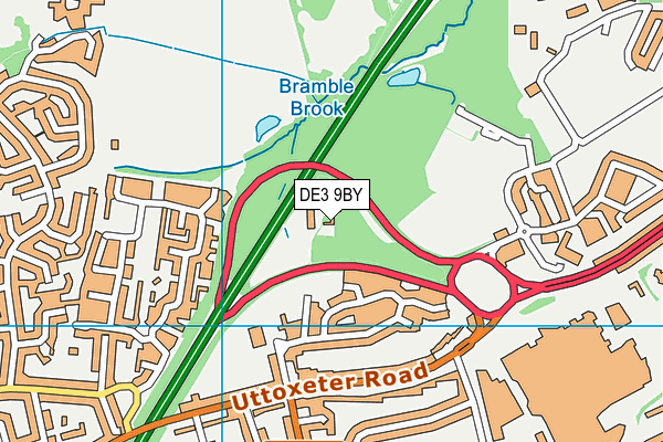 DE3 9BY map - OS VectorMap District (Ordnance Survey) DE3 9BY map - OS VectorMap District (Ordnance Survey)
