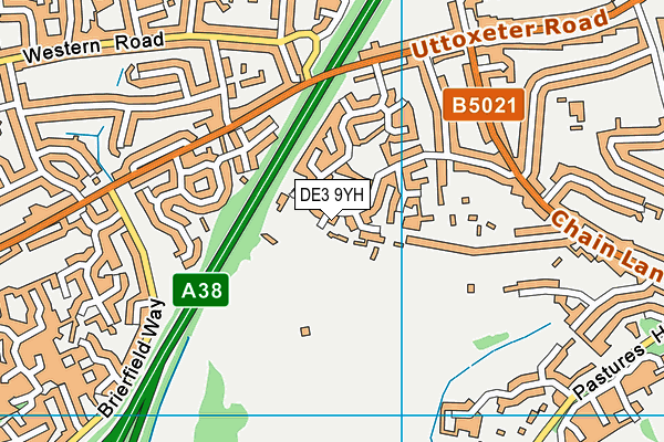 DE3 9YH map - OS VectorMap District (Ordnance Survey) DE3 9YH map - OS VectorMap District (Ordnance Survey)