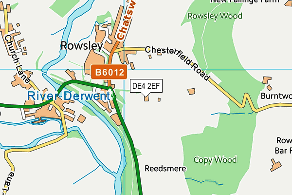 DE4 2EF map - OS VectorMap District (Ordnance Survey)
