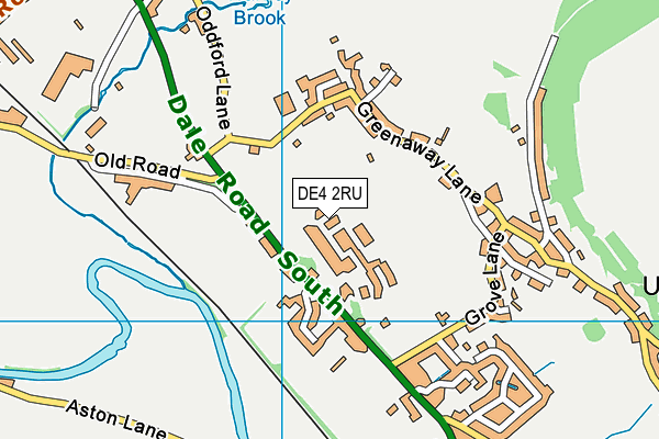 DE4 2RU map - OS VectorMap District (Ordnance Survey) DE4 2RU map - OS VectorMap District (Ordnance Survey)