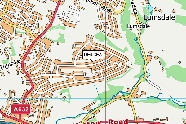 DE4 3EA map - OS VectorMap District (Ordnance Survey)