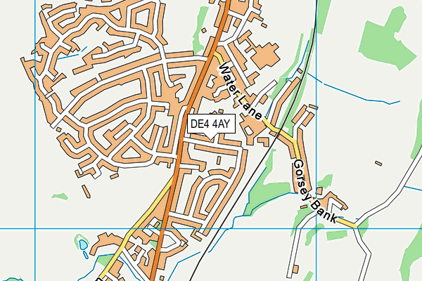 DE4 4AY map - OS VectorMap District (Ordnance Survey) DE4 4AY map - OS VectorMap District (Ordnance Survey)