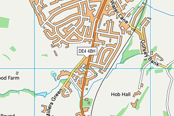 DE4 4BH map - OS VectorMap District (Ordnance Survey) DE4 4BH map - OS VectorMap District (Ordnance Survey)