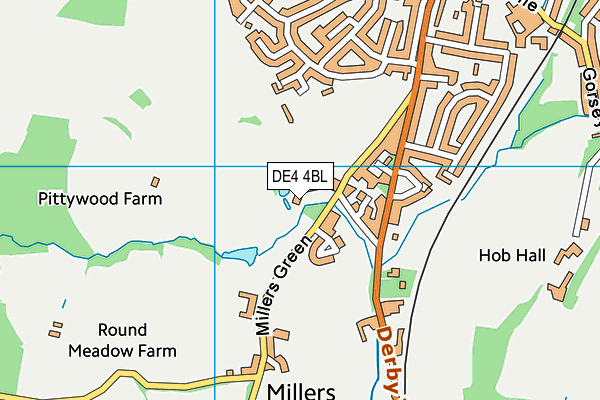 DE4 4BL map - OS VectorMap District (Ordnance Survey) DE4 4BL map - OS VectorMap District (Ordnance Survey)