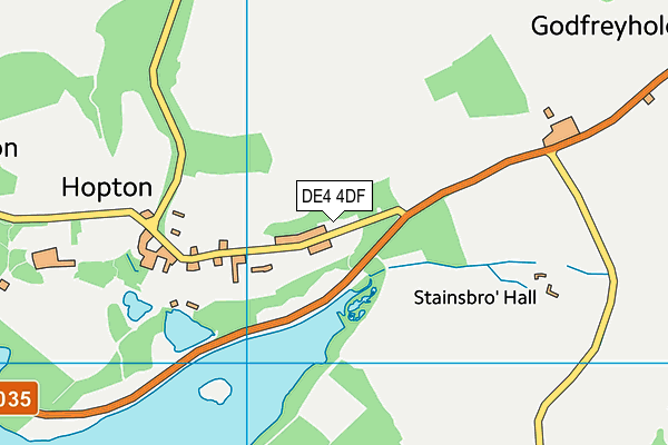 DE4 4DF map - OS VectorMap District (Ordnance Survey)