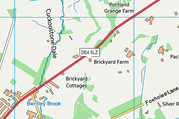 DE4 5LZ map - OS VectorMap District (Ordnance Survey) DE4 5LZ map - OS VectorMap District (Ordnance Survey)