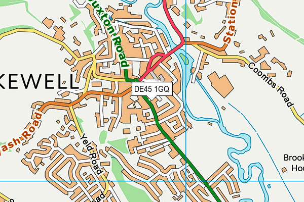 DE45 1GQ map - OS VectorMap District (Ordnance Survey)