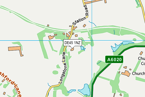 DE45 1NZ map - OS VectorMap District (Ordnance Survey)