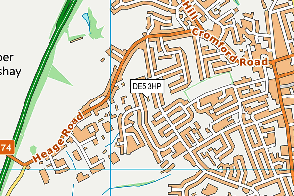 DE5 3HP map - OS VectorMap District (Ordnance Survey) DE5 3HP map - OS VectorMap District (Ordnance Survey)