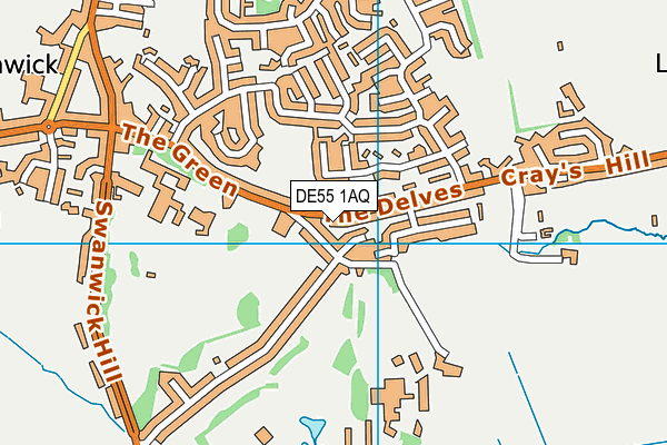 DE55 1AQ map - OS VectorMap District (Ordnance Survey) DE55 1AQ map - OS VectorMap District (Ordnance Survey)