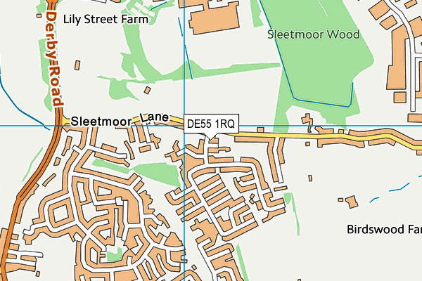 DE55 1RQ map - OS VectorMap District (Ordnance Survey)