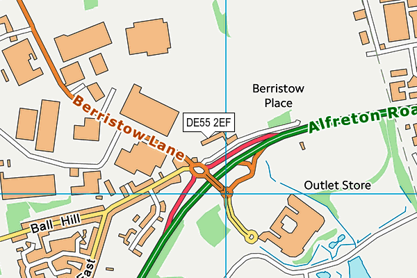 DE55 2EF map - OS VectorMap District (Ordnance Survey) DE55 2EF map - OS VectorMap District (Ordnance Survey)