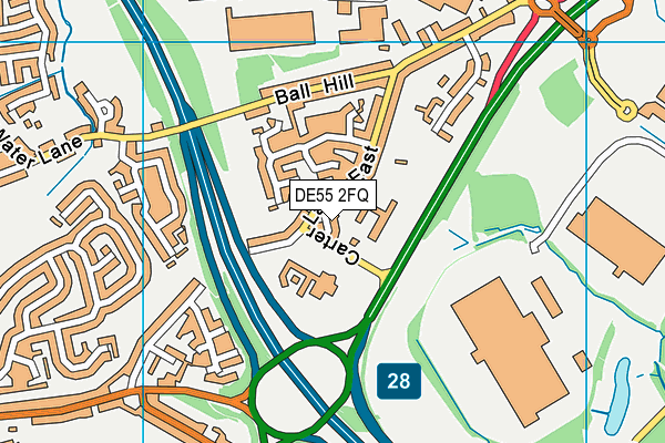 DE55 2FQ map - OS VectorMap District (Ordnance Survey) DE55 2FQ map - OS VectorMap District (Ordnance Survey)