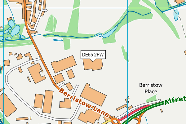 DE55 2FW map - OS VectorMap District (Ordnance Survey) DE55 2FW map - OS VectorMap District (Ordnance Survey)