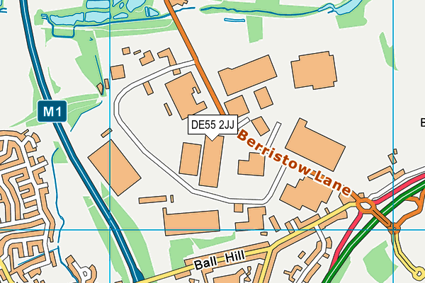 DE55 2JJ map - OS VectorMap District (Ordnance Survey) DE55 2JJ map - OS VectorMap District (Ordnance Survey)