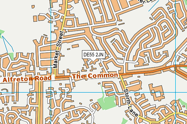 DE55 2JN map - OS VectorMap District (Ordnance Survey) DE55 2JN map - OS VectorMap District (Ordnance Survey)