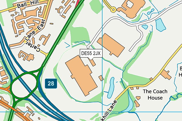 DE55 2JX map - OS VectorMap District (Ordnance Survey) DE55 2JX map - OS VectorMap District (Ordnance Survey)