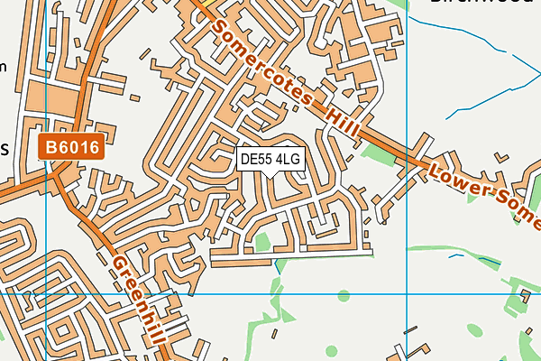 DE55 4LG map - OS VectorMap District (Ordnance Survey) DE55 4LG map - OS VectorMap District (Ordnance Survey)