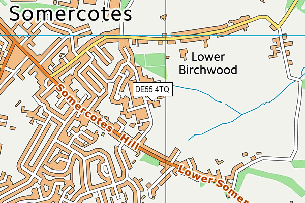 DE55 4TQ map - OS VectorMap District (Ordnance Survey) DE55 4TQ map - OS VectorMap District (Ordnance Survey)