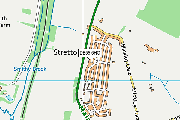 DE55 6HG map - OS VectorMap District (Ordnance Survey) DE55 6HG map - OS VectorMap District (Ordnance Survey)